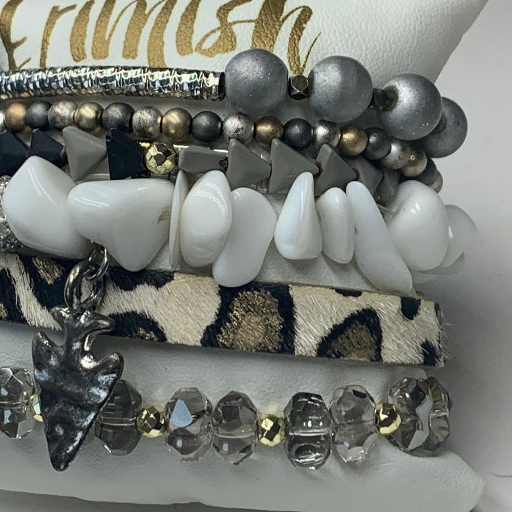 Euc Erimish Arrowhead Stack 5 Stretch Bracelets &… - image 3